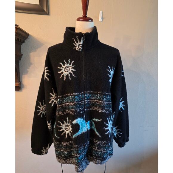 VTG Bear Ridge Outfitters Women's Full Zip Jacket SZ Small Native Fleece - Picture 1 of 7